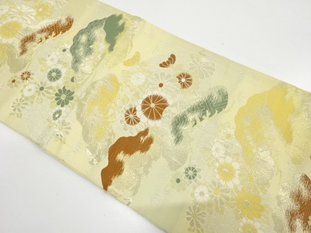 JAPANESE KIMONO / ANTIQUE KASAMATSU / CHRYSANTHEMUM / BAMBOO PATTERN W